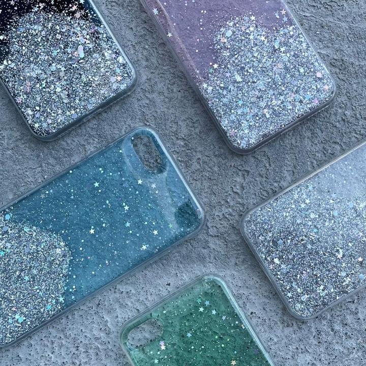 Produktbild Wozinsky Star Glitter Shining Cover for Xiaomi Redmi K40 Pro+ / K40 Pro / K40 / Poco F3 transparent (Xiaomi Poco F3, LG K40, Xiaomi Redmi K40 Pro+)