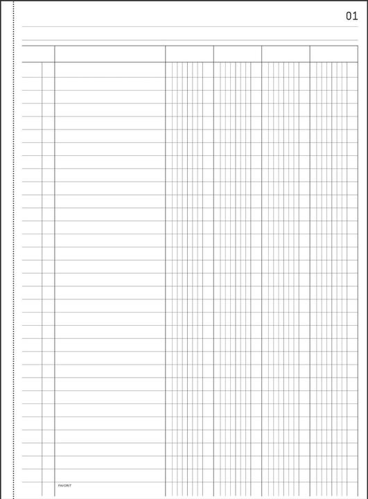 Produktbild Favorit Durchschreibebuch Kolonnen mit Selbstdurchschreibepapier (100 x)