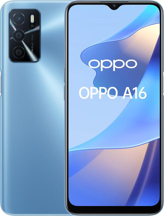 Actual product image OPPO A16 (32 GB, Pearl Blue, 6.52", Dual SIM, 13 Mpx, 4G)