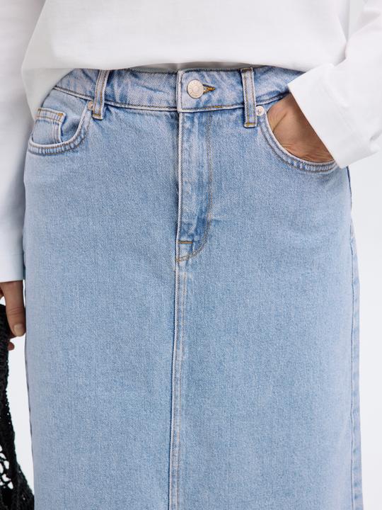 Produktbild Selected Femme Hellblauer Midi Jeansrock (36)