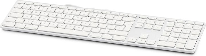 Actual product image LMP Large Font USB Keyboard 110 keys wired USB keyboard with 2x USB and aluminum upper cover - German (DE, Cable)