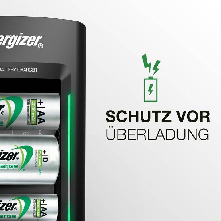 Produktbild Energizer Recharge Universal (1 Stk., D, AAA, AA, 9V Block, 2300 mAh, Ladegerät ohne Akku)