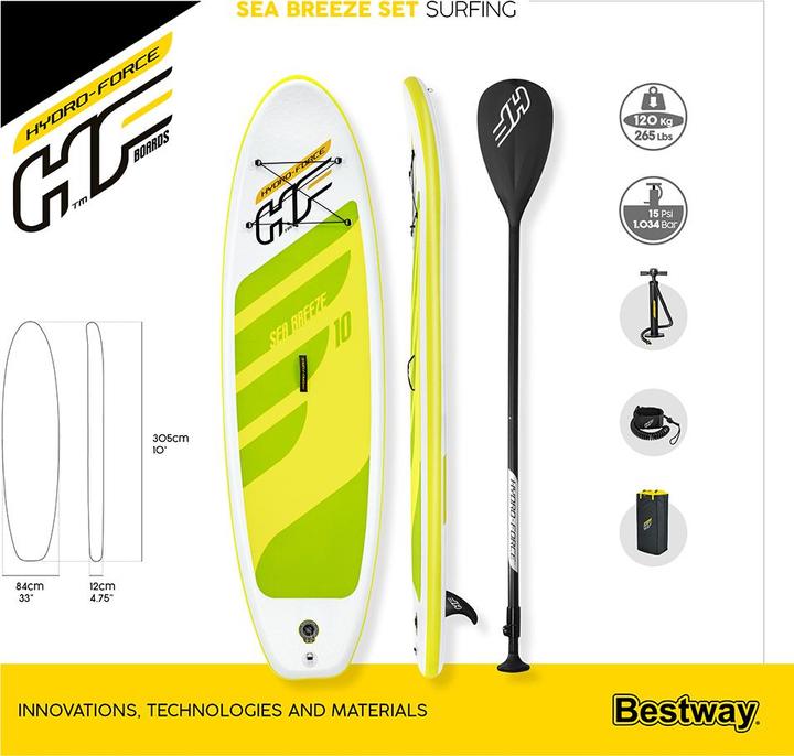 Immagine prodotto Bestway HF SUP Set Sea Breeze 305x84x12cm (10')