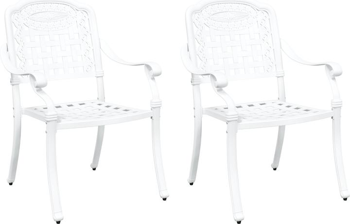 Produktbild VidaXL Gartenstühle 2er Set Weiss Gusseisen