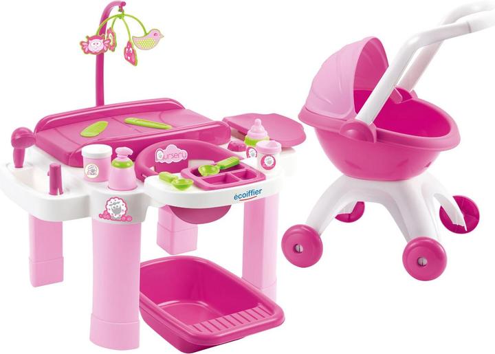 Immagine prodotto Ecoiffier Set di cura Ecoffier con carrozzina per bambole
