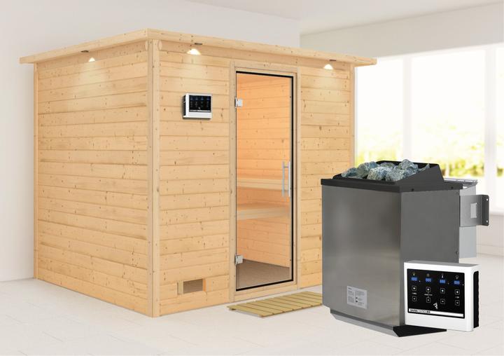 Produktbild Karibu Heimsauna Sonara Fronteinstieg (9 KW Bio externe Steuerung)