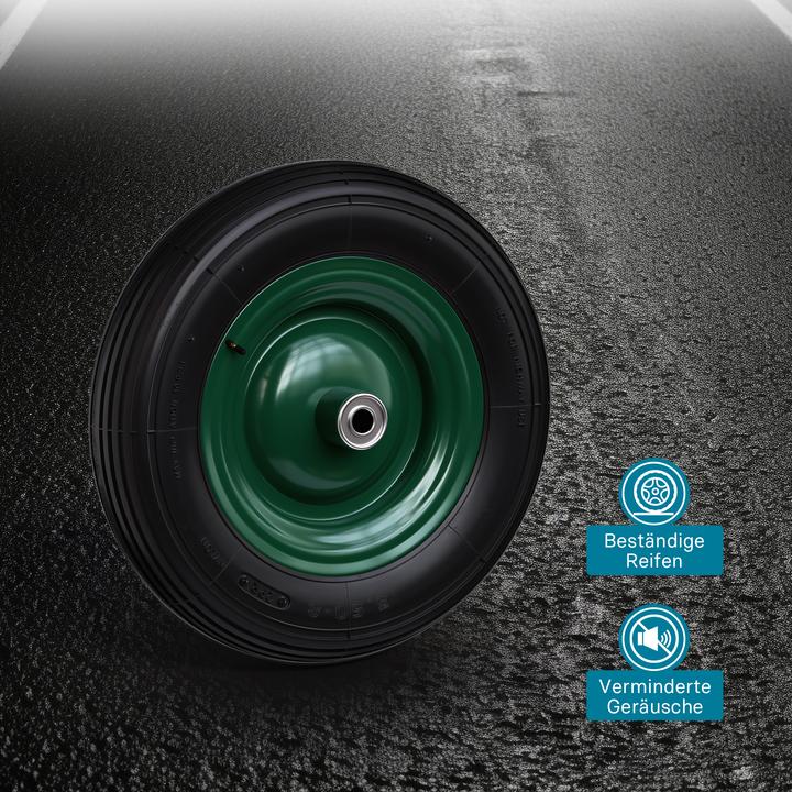 Immagine prodotto Wiltec Carriola Ruota 3.50-8 Pneumatico max.120 kg con cerchio e camera d'aria Carriola