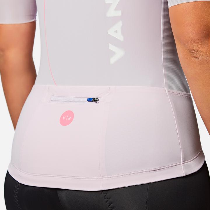 Actual product image Van rysel Unisex Road Cycling Short-Sleeved Jersey Racer 2 - Lilac (S)