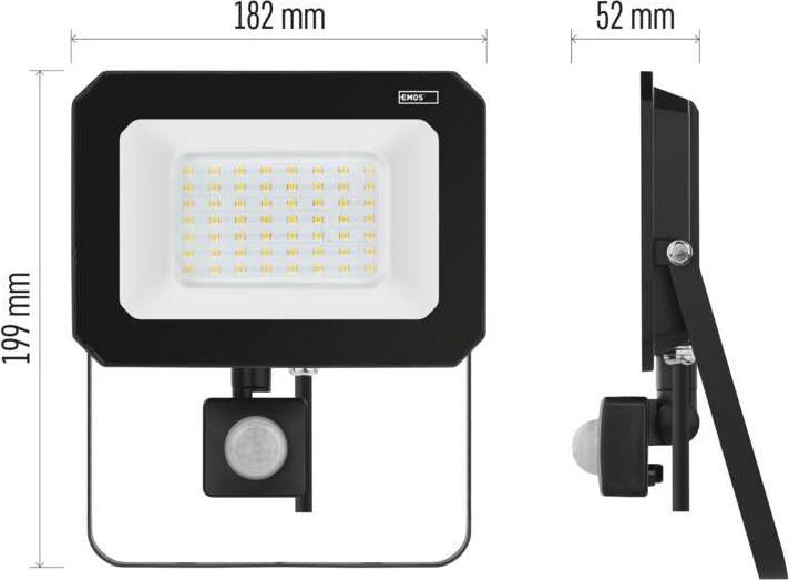 Image du produit Emos Réflecteur LED SIMPO avec capteur de mouvement, 50 W, blanc neutre (5000 lm)