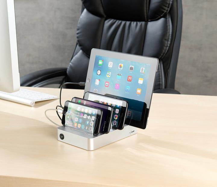 Produktbild Revolt 6-Port-USB-Ladestation mit entnehmbaren Trennwänden (50 W)