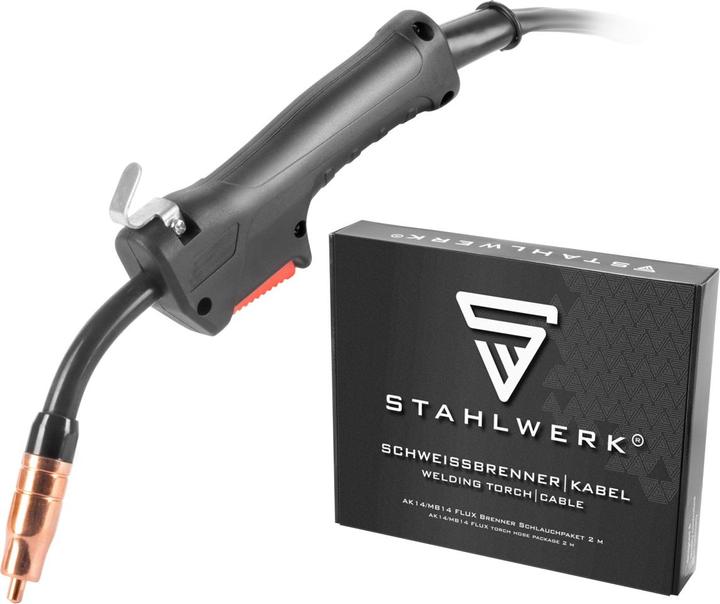 Image du produit Stahlwerk FLUX torche de soudage AK14 | MB14 jusqu'à 160 A, 2 m de tuyau, mandrin de 9 mm