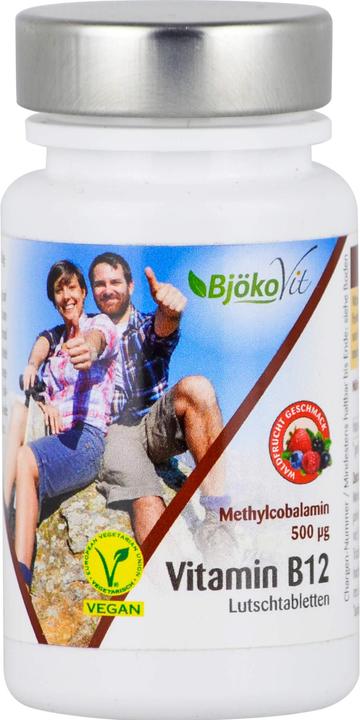 Image du produit BjökoVit Vitamine B12 Méthylcobalamine 500µg Pastilles de fruits de forêt (60 pièce(s), Cachets)