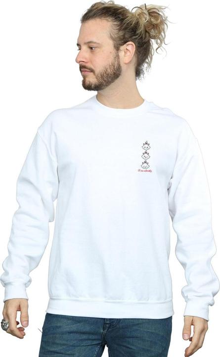 Actual product image Disney Mens Aristocats Marie Breast Print Sweatshirt (M)