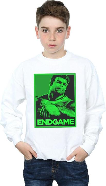 Actual product image Boys Avengers Endgame Hulk Poster Sweatshirt (152, 158)