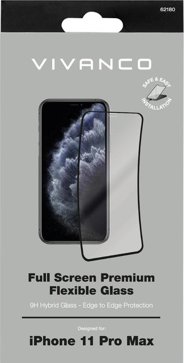 Actual product image Vivanco 3D Hybrid Screen Protector iPhone 11 Pro Max (1 Piece, Apple iPhone 11 Pro Max)
