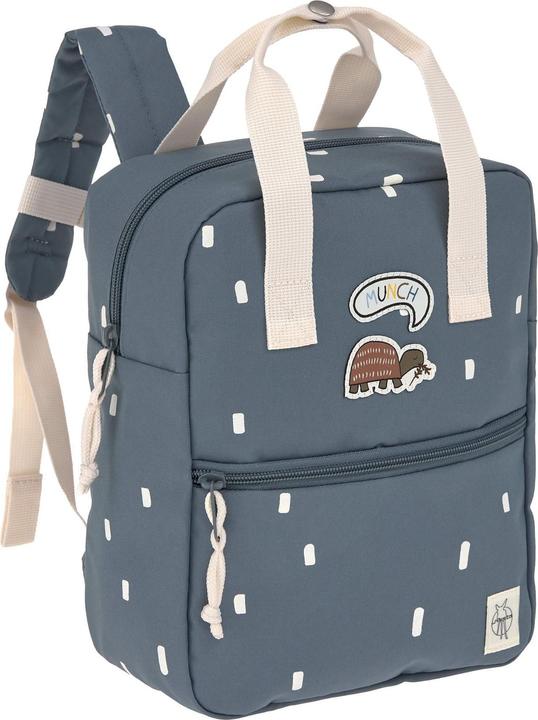 Lässig Sac à dos pour maternelle Square - Happy Prints, Bleu foncé