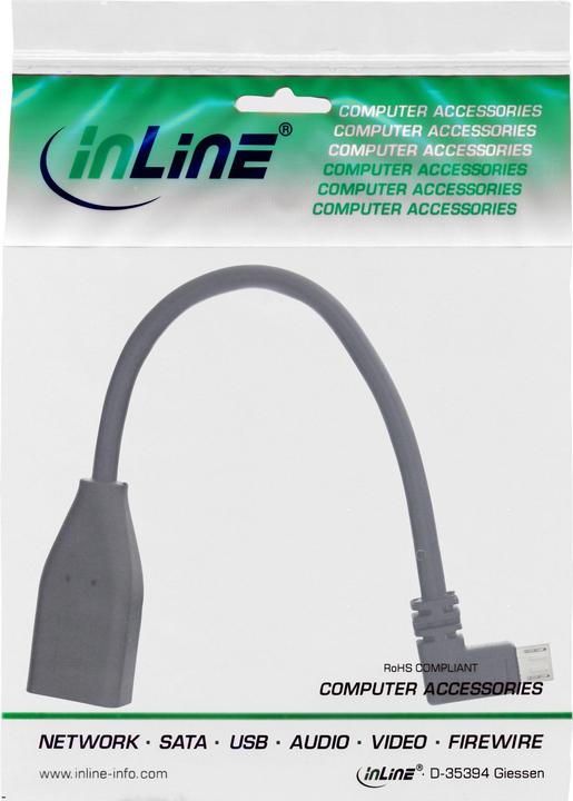 Actual product image InLine Micro-USB OTG adapter cable (0.15 m, USB 2.0)