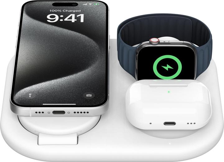 Image du produit Belkin Station de charge BoostCharge 3-en-1 Qi2 (15 W)