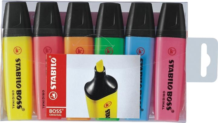 Produktbild STABILO BOSS ORIGINAL Textmarker (Blau, Grün, Pink, Rot, Orange, Gelb, 5 mm, 6 x)