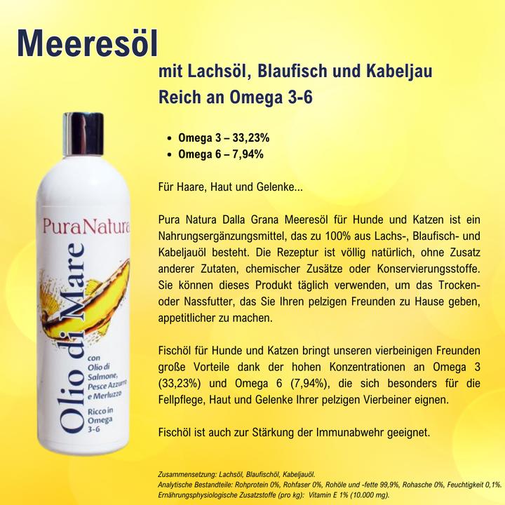 Produktbild Pura Natura Meeresöl (Katze, Hund, 500 ml)