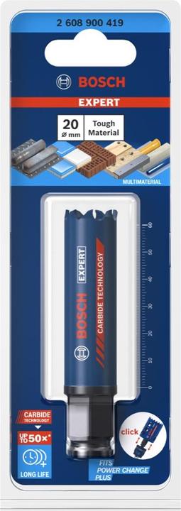 Produktbild Bosch Professional Zubehör EXPERT Tough Material Lochsäge, 20 x 60 mm (20 Millimeter)