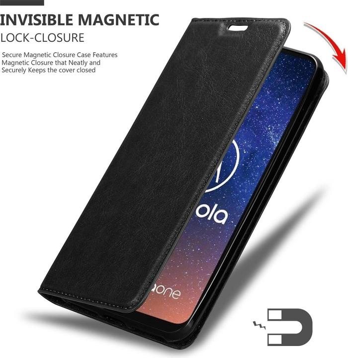 Actual product image Cadorabo Book Invisible Magnet Cover (Motorola One Vision)