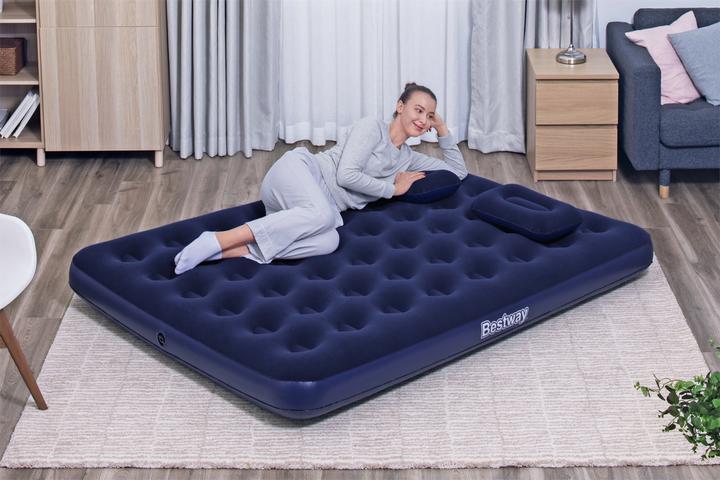 Actual product image Bestway Air Mattress Queen with Manual Hand Pump 2.03 m x 1.52 m x 22 cm