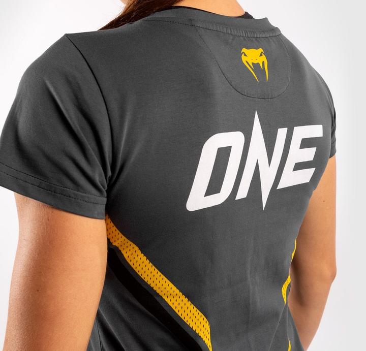 Actual product image Venum ONE FC Impact T-shirt - for women - Grey/Yellow (L)