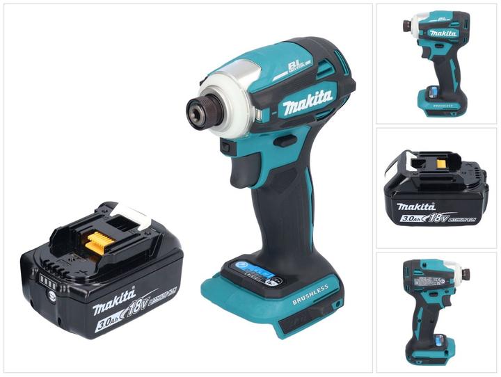 Produktbild Makita DTD 172 F1 Akku Schlagschrauber 18 V 180 Nm 1/4" Brushless + 1x Akku 3,0 Ah - ohne Ladegerät (Akkubetrieb)