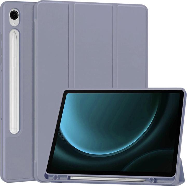 Techsuit - Flex Trifold (with Pencil Holder) - Samsung Galaxy Tab S9 / S9 FE / S10 FE - Purple (Samsung Galaxy Tab S10 FE)