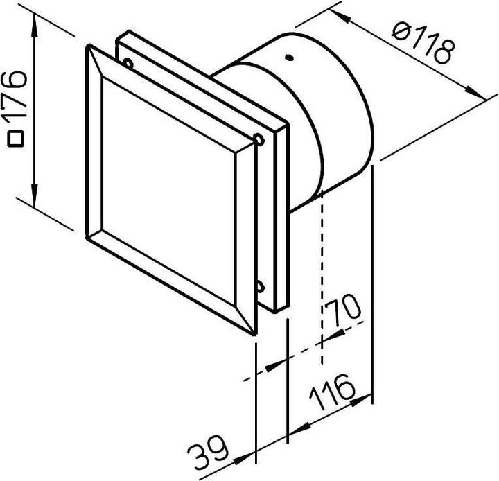 Actual product image Helios DN120