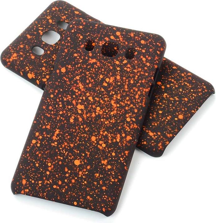 Produktbild König Design Handy Hülle Schutz Case Bumper Etuis für Samsung Galaxy J5 2016 3D Sterne Orange (Samsung Galaxy J5 (2016))