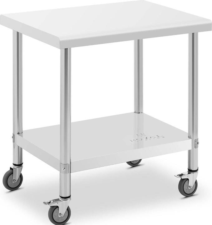 Produktbild Royal Catering Rollbarer Edelstahl Arbeitstisch Edelstahltisch Gastrotisch 60 x 80 cm 135 kg (60 cm, 80 cm)