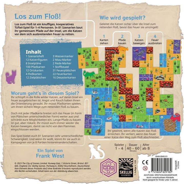 Nutritional values and ingredients Skellig Games Off to the raft (German)