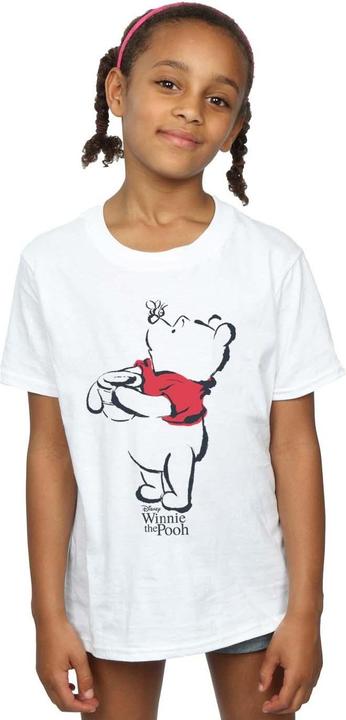 Actual product image Disney Girls Winnie The Pooh Drawing Cotton T-Shirt (152, 158)