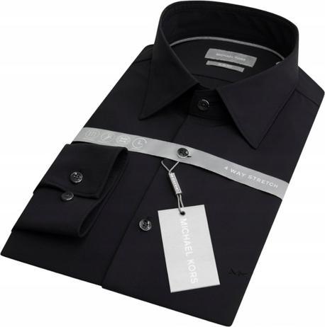 Actual product image Michael Kors PERFORMANCE STRETCH SLIM SHIRT BLACK MD0MD91399 001 40 42 (40, 42)