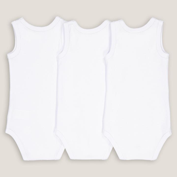 Actual product image La Redoute Collections Organic cotton 3-pack bodysuits (74)