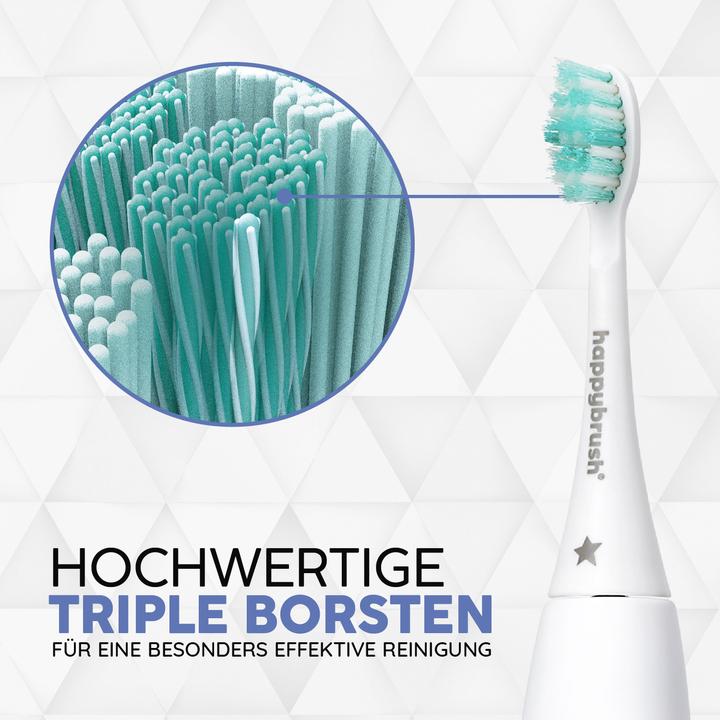 Actual product image happybrush Happy Brush ECO VIBE KIDS clip-on brushes Agnes (3 x)