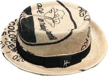 Image du produit Bekos Upcycling - Chapeau Pork Pie "Cafe Royal" en sac à café - 57, 02 (57)