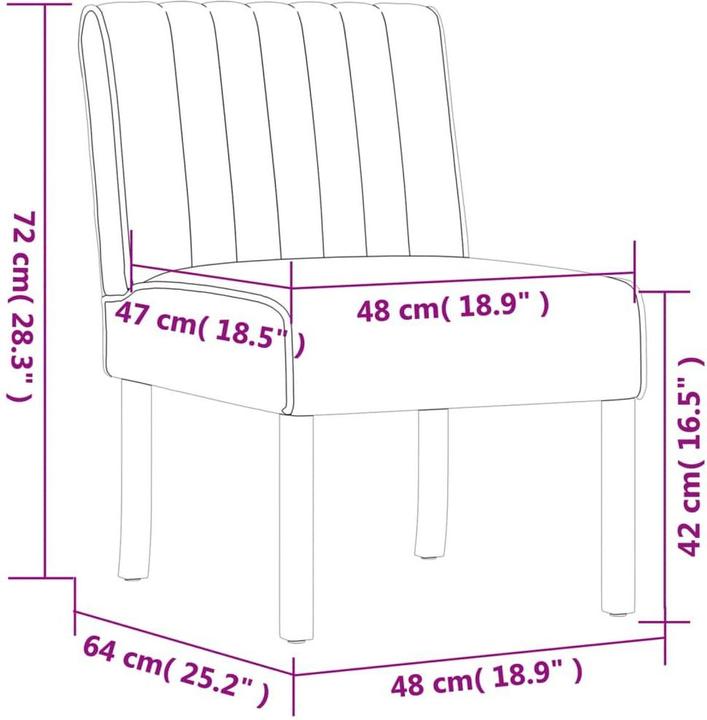 Image du produit VidaXL Polsterstuhl Dunkelgrau Samt