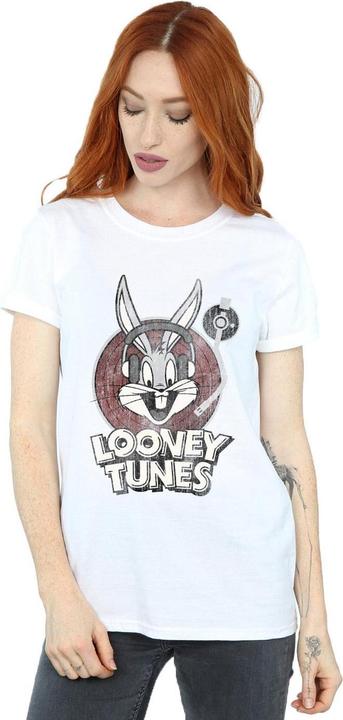Actual product image Looney Tunes Womens/Ladies Bugs Bunny Circle Cotton Logo Boyfriend T-Shirt (M)