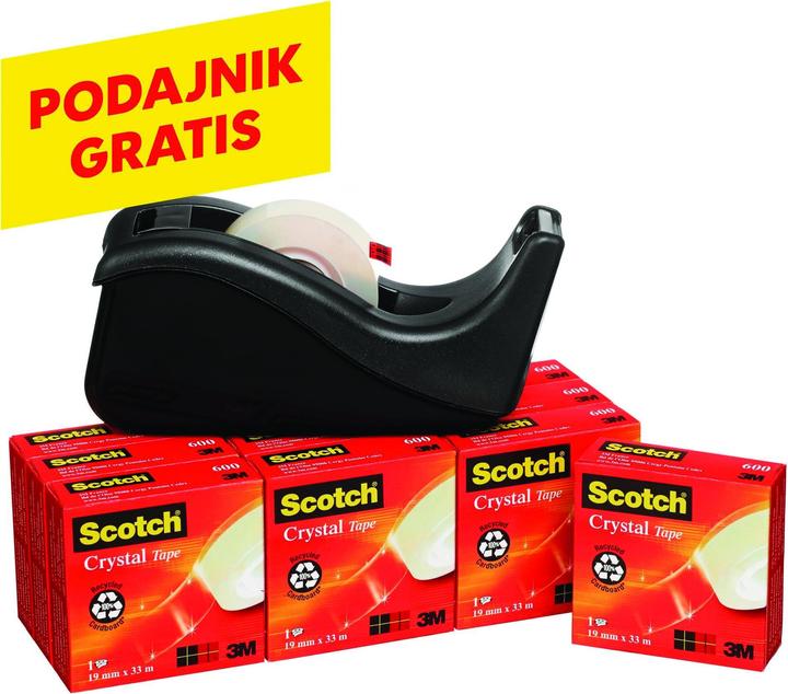 Produktbild Scotch Crystal Tischabroller inkl. Ersatzrollen (19 mm)