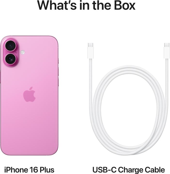 Image du produit Apple iPhone 16 Plus (128 Go, Pink, 6.70", SIM + eSIM, 48 Mpx, 5G)