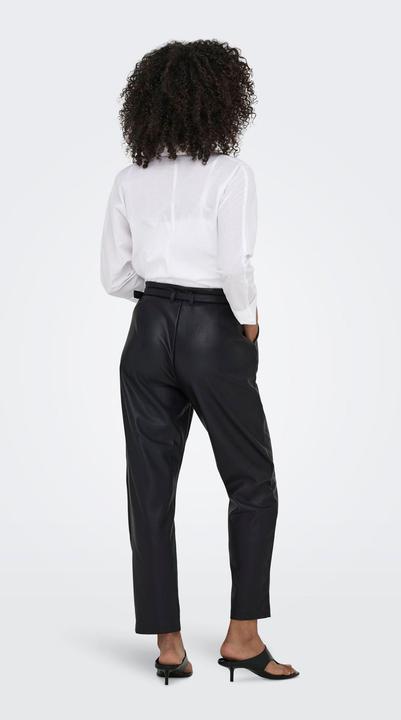 Actual product image Only Comfort Fit Mid Waist Trousers Leather look trousers (S)