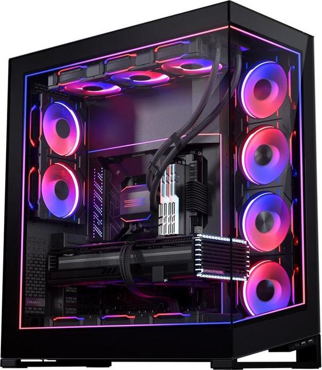 Produktbild Phanteks NV7 Premium DRGB Kit + Power-Hub, 3x für Aussenrahmen, 1x Mainboard Kabel-Cover - schwarz