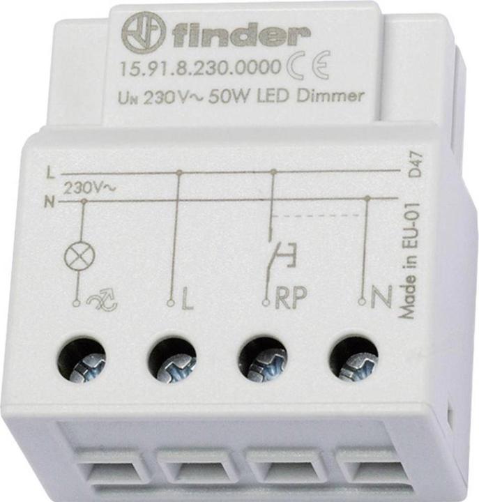 Immagine prodotto Finder Relè a impulsi di corrente con dimmer, 230 VAC 100 W