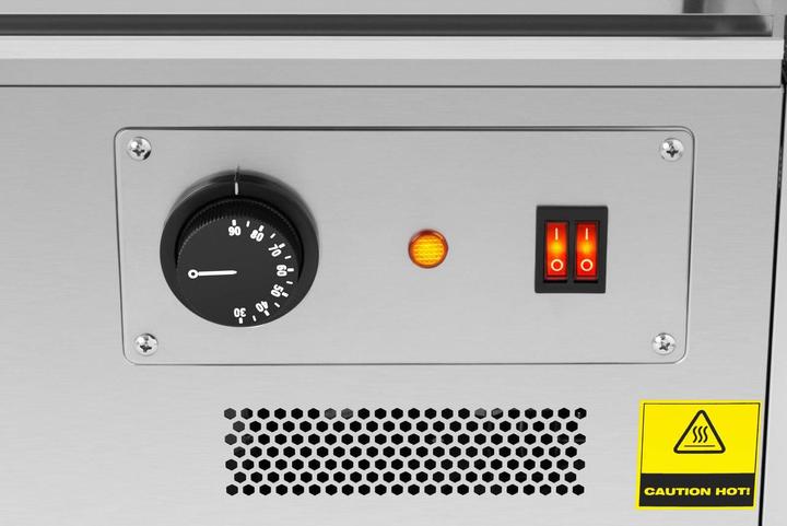 Produktbild Royal Catering Heisse Theke Warmhaltevitrine Wärmevitrine Warmhaltetheke 160 L 1500 W beleuchtet