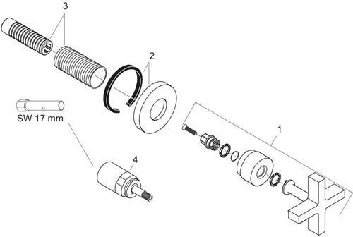 Produktbild hansgrohe Axor Citterio Absperrventil Unterputz mit Kreuzgriffen