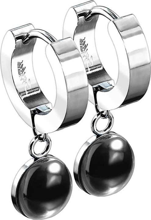 Actual product image Star Piercing Earring hinged silver pendant agate stone (without brass, Surgical steel 316L, Mineral)