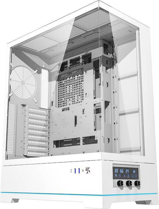 Actual product image Darkflash Tech Darkflash DY451L computer case without fans (white) (mATX, ITX, ATX)